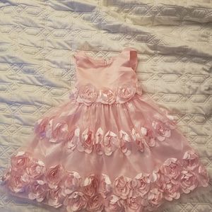 Bonnie Baby, pink formal floral dress, 24 months